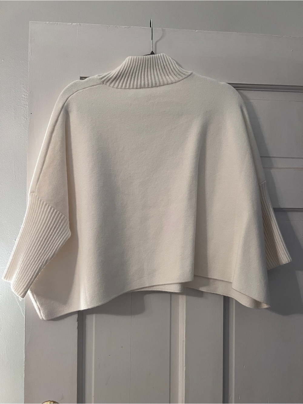 Kerisma Cream Turtleneck Poncho Sweater - Picture 2 of 3